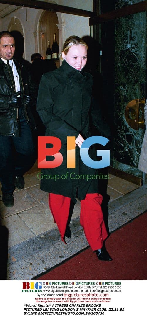 Actress Charlie Brooks Leaving Mayfair Club