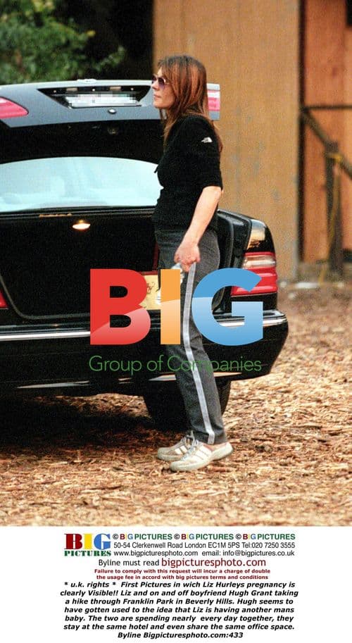 Liz Hurley and Hugh Grant hiking