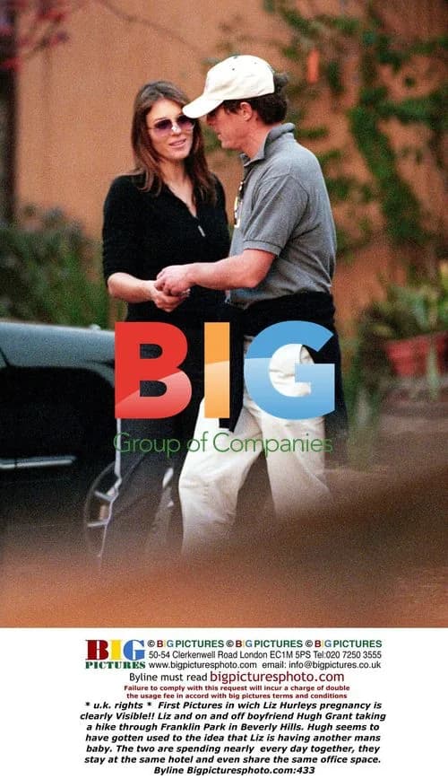 Liz Hurley and Hugh Grant Hike in Beverly Hills