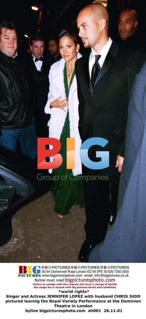 Jennifer Lopez and Chris Judd leave Royal Variety