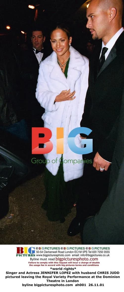 Jennifer Lopez and Chris Judd at Royal Variety Show