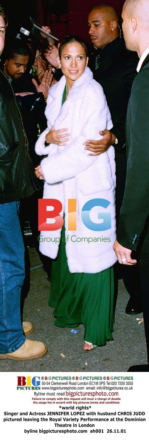 Jennifer Lopez and Chris Judd Leaving Royal Variety Performance