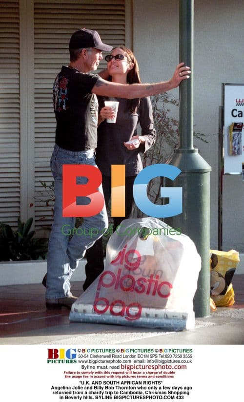 Angelina Jolie and Billy Bob Thornton Christmas Shopping