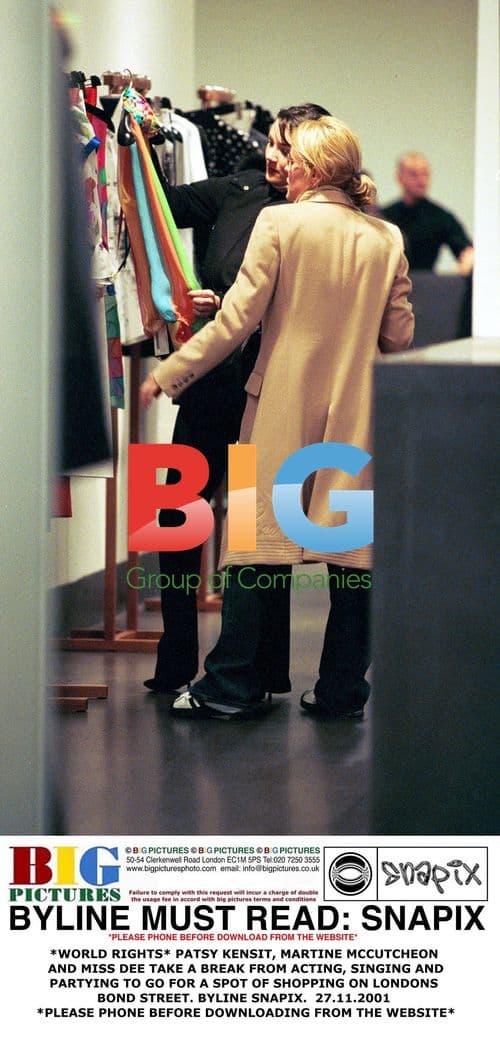 Patsy, Martine, and Miss Dee Shopping on Bond Street