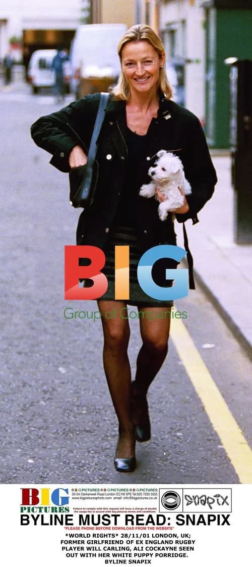 Ali Cockayne out with puppy Porridge