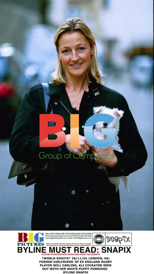 Ali Cockayne out with puppy Porridge