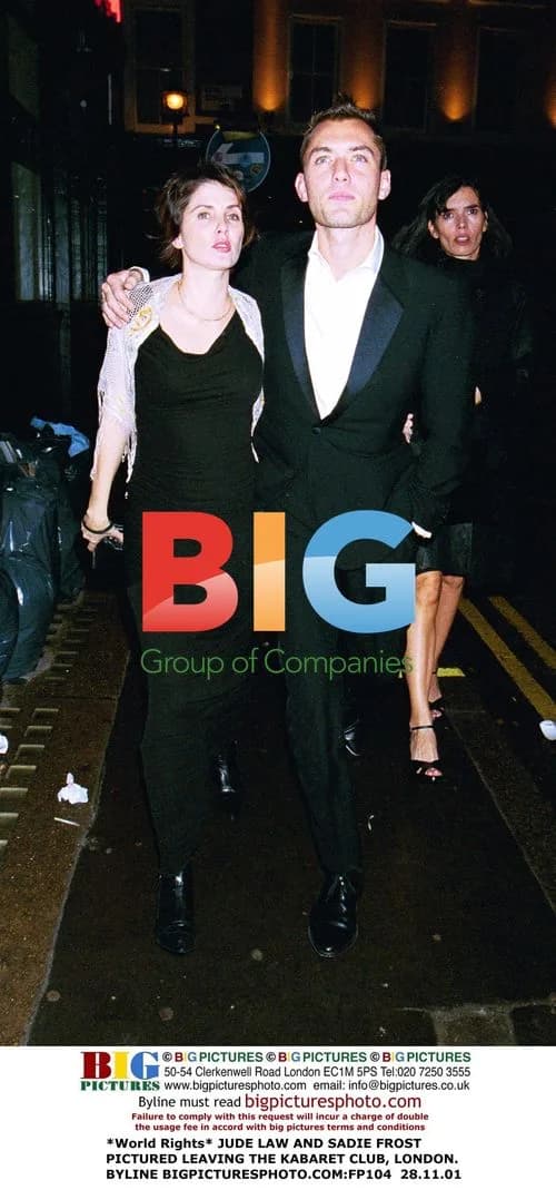 Jude Law and Sadie Frost Leaving Kabaret Club