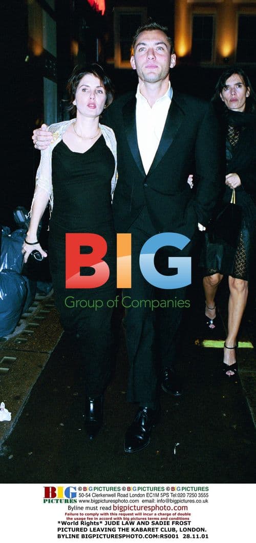 Jude Law and Sadie Frost Leaving Kabaret Club