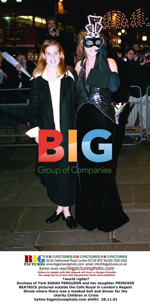 Duchess of York Sarah Ferguson and Princess Beatrice at Charity Event