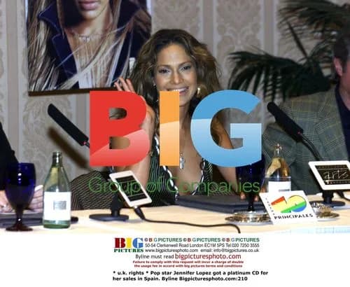 Jennifer Lopez Receives Platinum CD