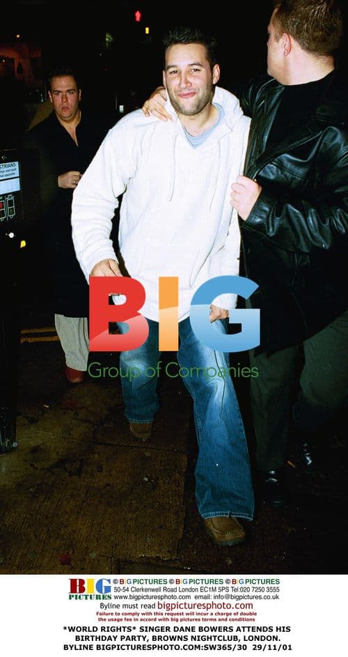 Singer Dane Bowers at Birthday Party