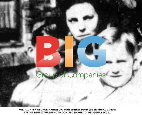 George Harrison as a child with brother Peter