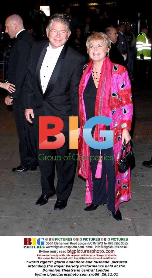 Gloria Hunniford and Husband at Royal Variety Performance
