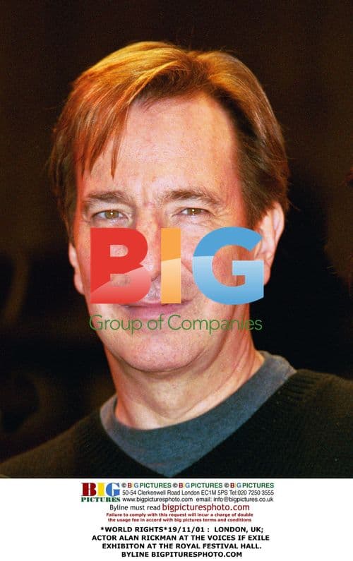 Alan Rickman at Voices of Exile Exhibition