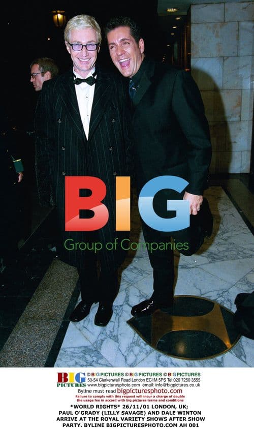 Paul O'Grady and Dale Winton at Royal Variety Show After Party
