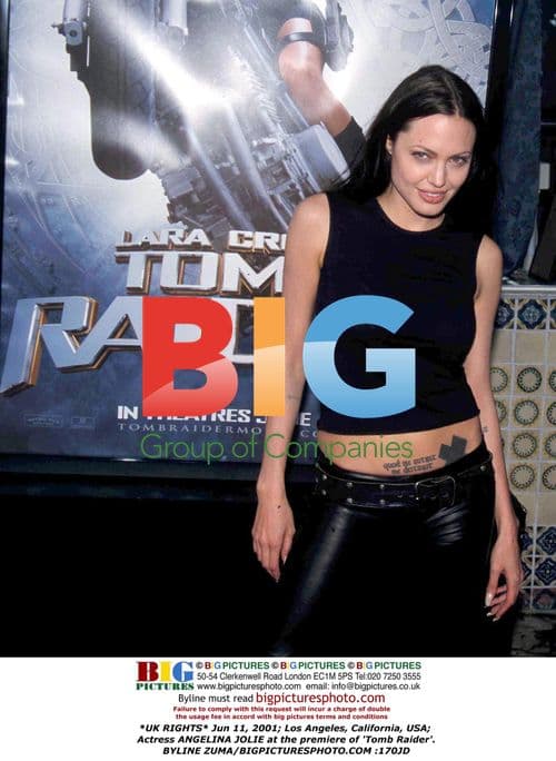 Angelina Jolie at 'Tomb Raider' Premiere