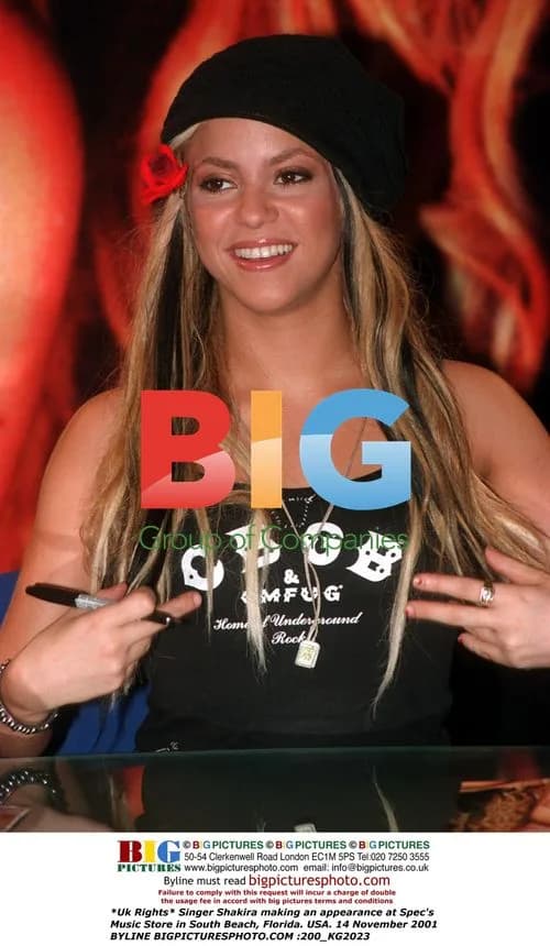 Shakira at Spec's Music Store in South Beach, FL