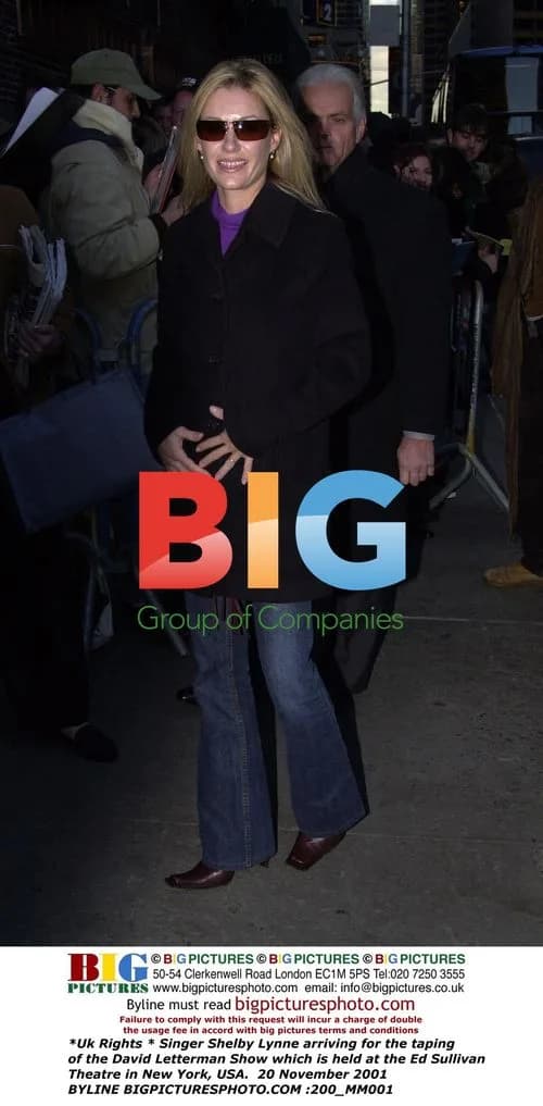 Singer Shelby Lynne arrives for David Letterman taping