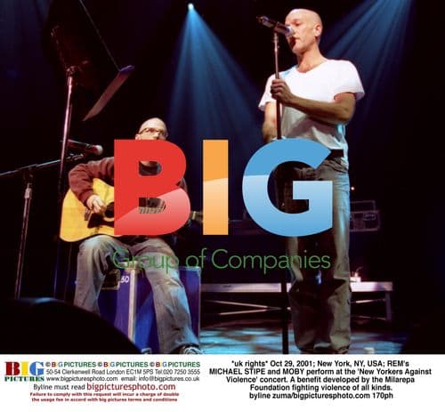 REM's Stipe and Moby at 'New Yorkers Against Violence' Benefit