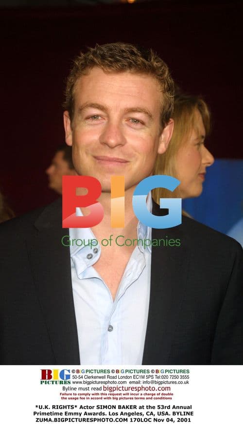 Actor SIMON BAKER at 53rd Primetime Emmy Awards