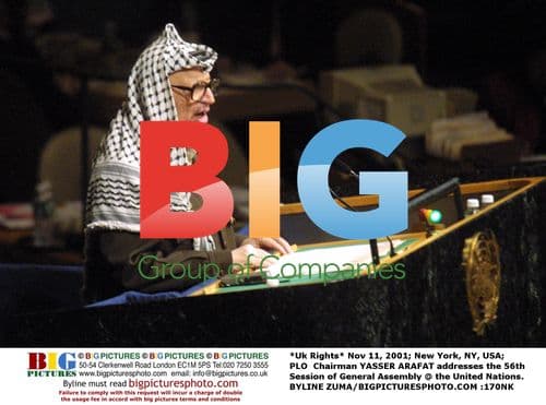 Yasser Arafat addresses UN General Assembly