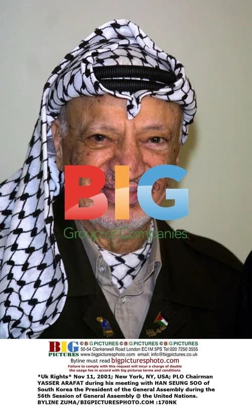 Yasser Arafat Meets with Han Seung-soo at UN General Assembly