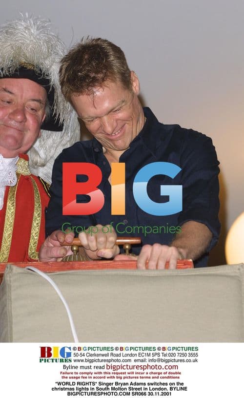 Singer Bryan Adams Switches on London Xmas Lights