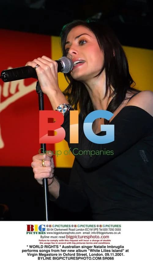 Natalie Imbruglia performs at Virgin Megastore in London