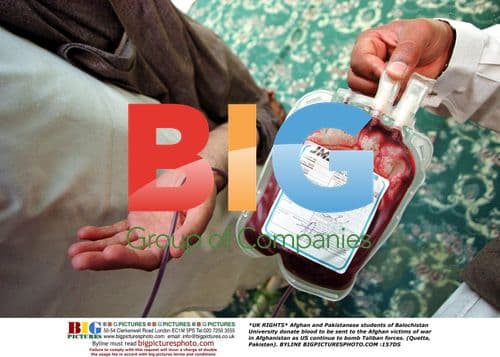 Afghan and Pakistani students donate blood for Afghan war victims