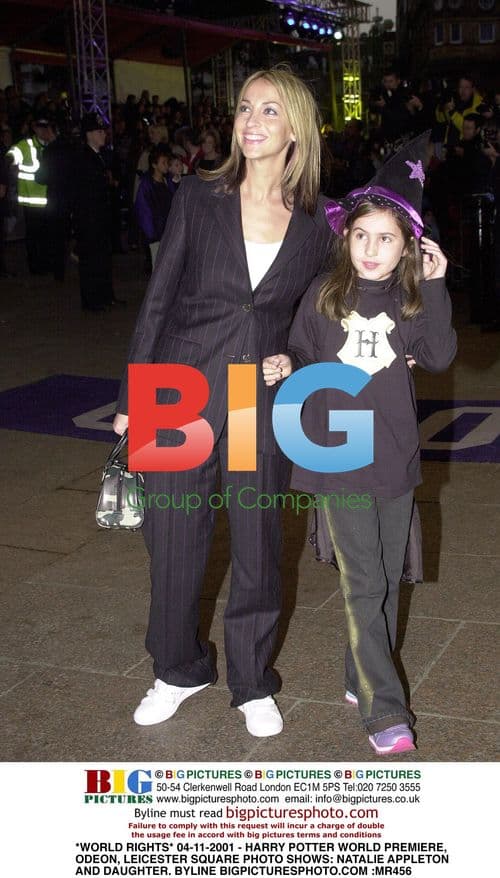 Natalie Appleton and Daughter at Harry Potter Premiere