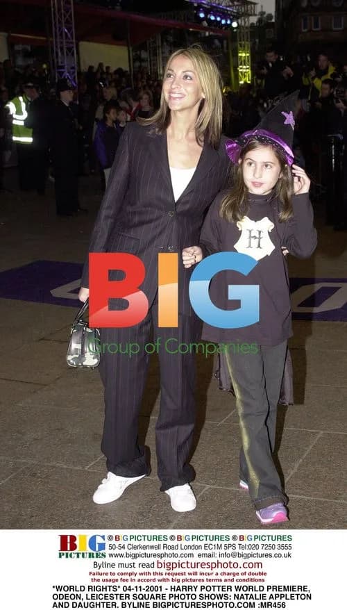 Natalie Appleton and Daughter at Harry Potter Premiere