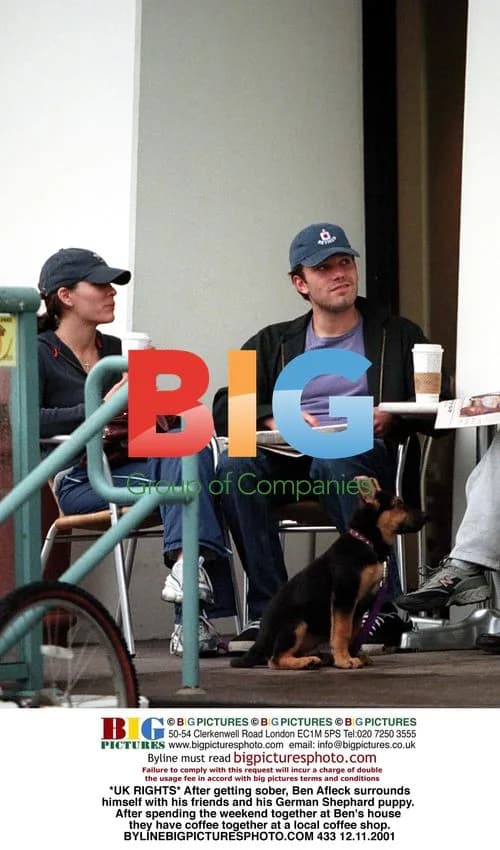 Ben Affleck with Friends and Dog