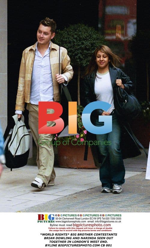 Big Brother Contestants Brian and Narinda Spotted in London