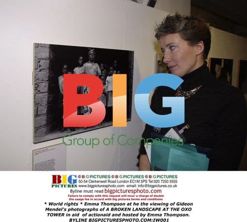 Emma Thompson at Gideon Mendel photo view