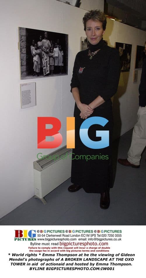 Emma Thompson at Gideon Mendel photo viewing