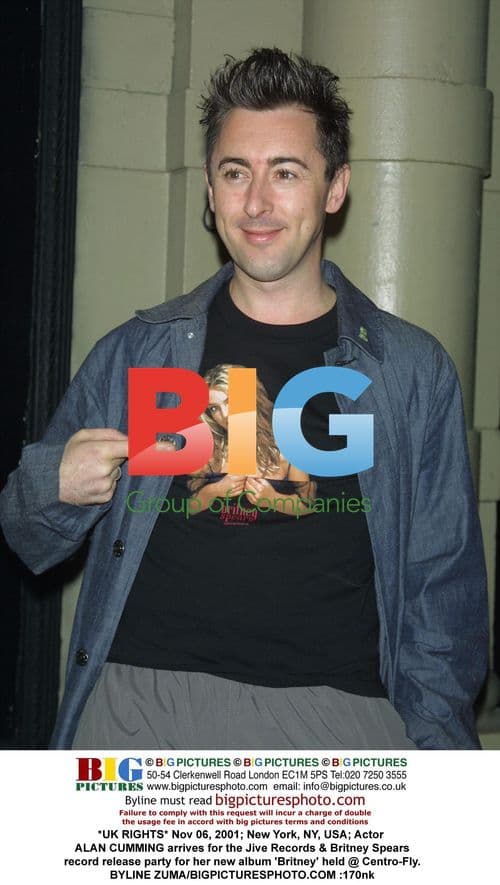 Alan Cumming at Britney Spears' album release party