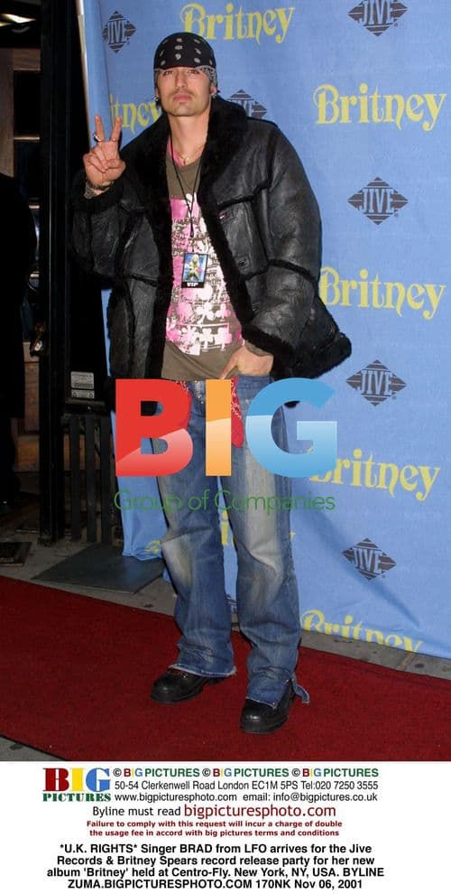 LFO Singer BRAD Arrives for Britney Spears Record Release Party