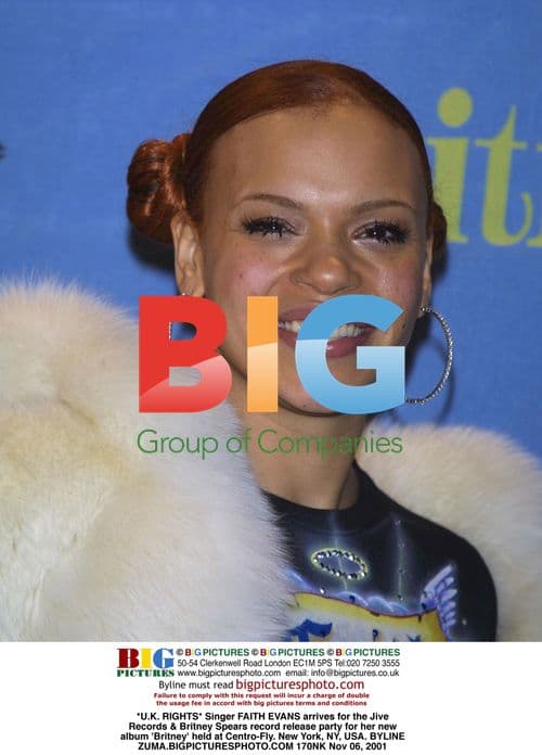 Singer FAITH EVANS at Britney Spears album release party