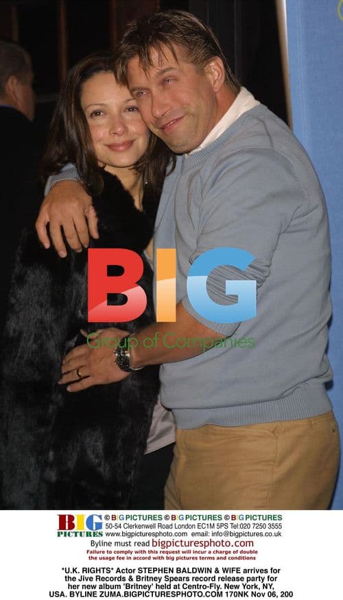 Stephen Baldwin & Wife at Britney Spears Album Release Party