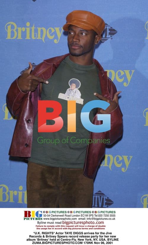TAYE DIGGS at Britney Spears' record release party