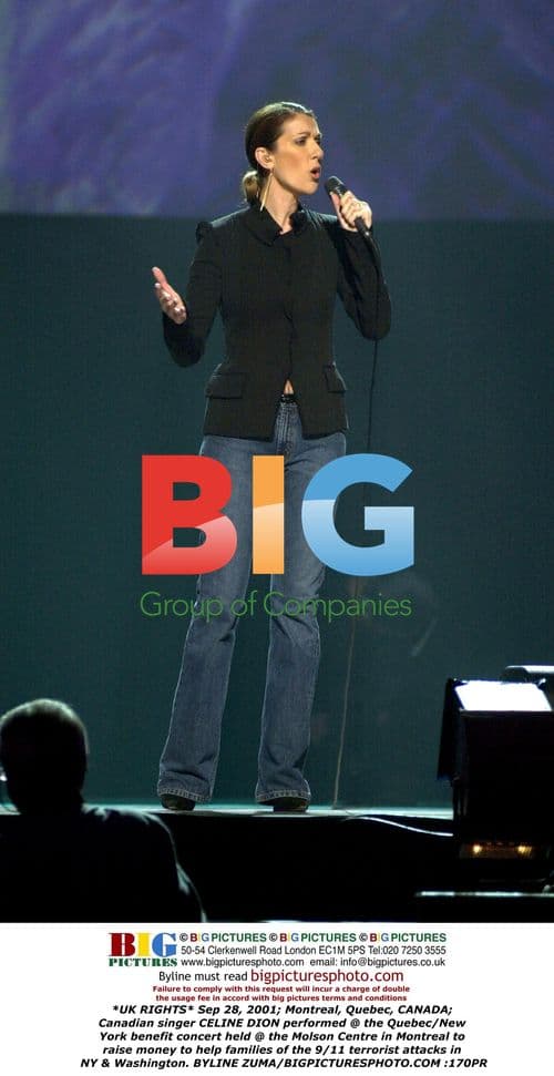 Celine Dion Performs at 9/11 Benefit Concert