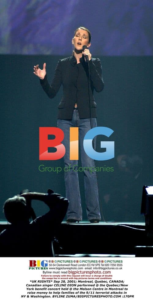 Celine Dion Performs at 9/11 Benefit Concert