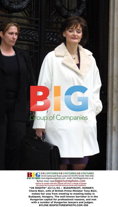 Cherie Blair Visits Budapest, Hungary