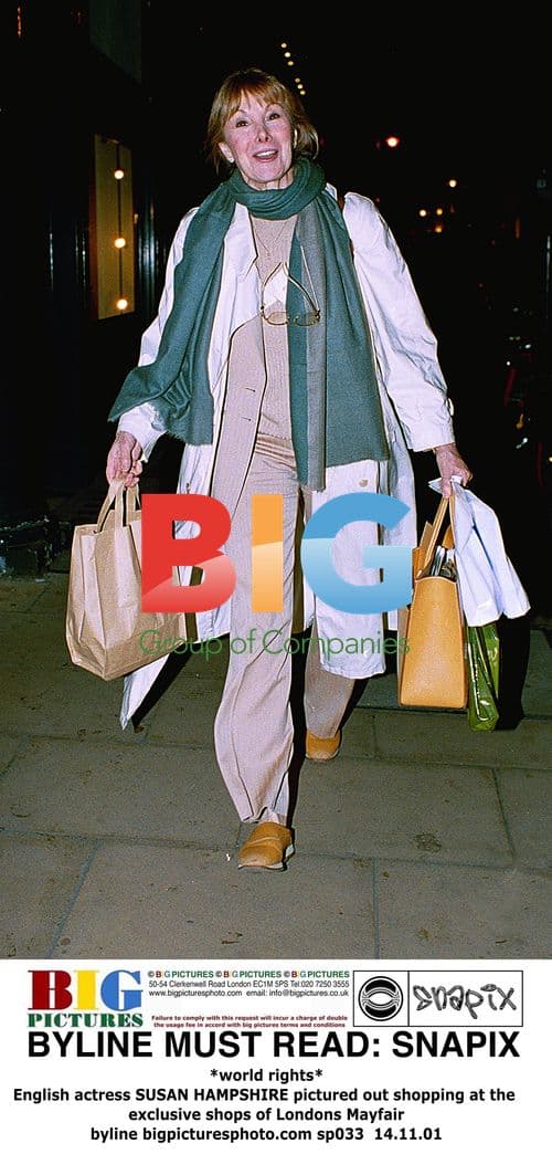 Susan Hampshire Shopping in Mayfair