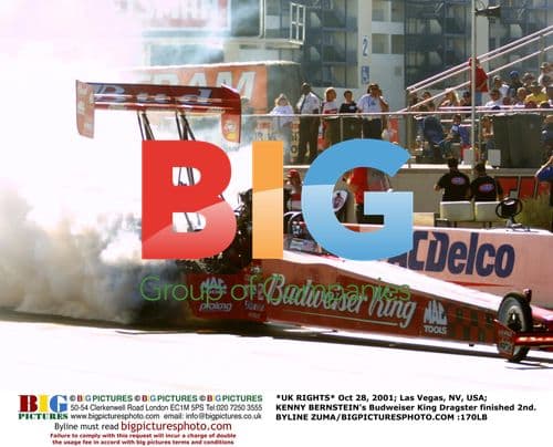 Kenny Bernstein's Budweiser King Dragster finishes 2nd