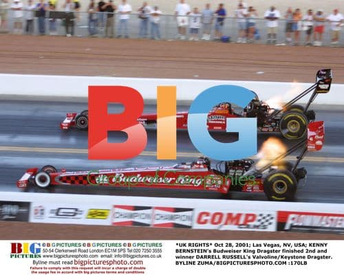 Kenny Bernstein's Budweiser Dragster Finishes 2nd
