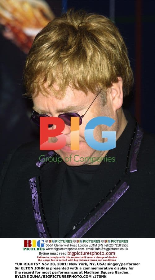 Elton John Honored for Most MSG Performances