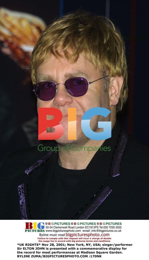 Elton John honored for most performances at MSG
