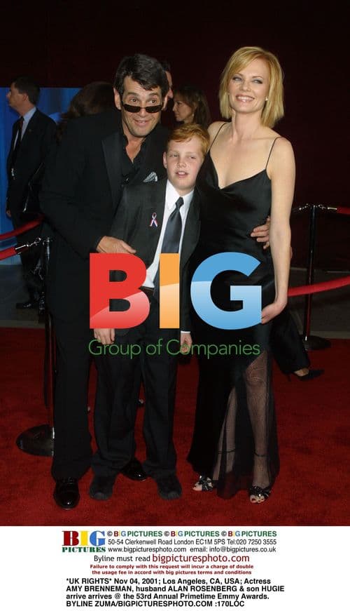 Amy Brenneman, Alan Rosenberg & son Hugie at Emmys