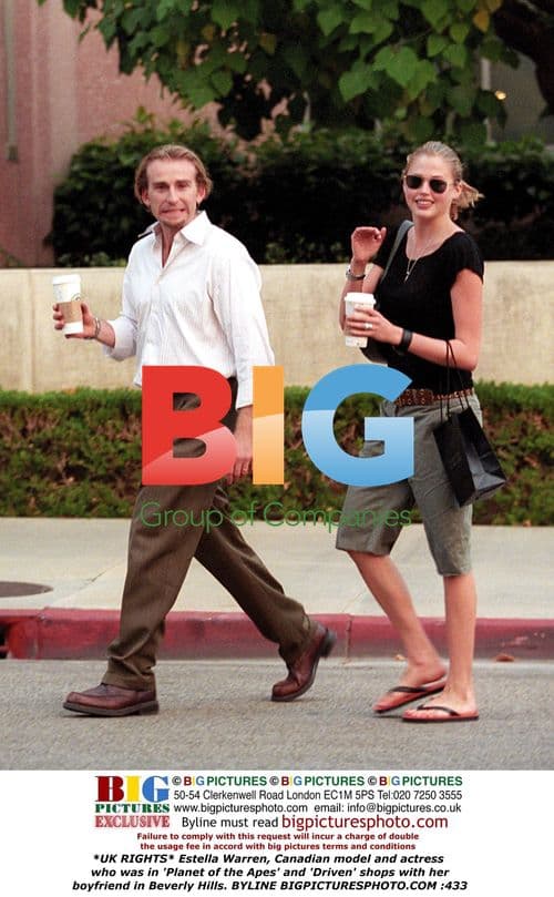 Estella Warren shopping with boyfriend in Beverly Hills